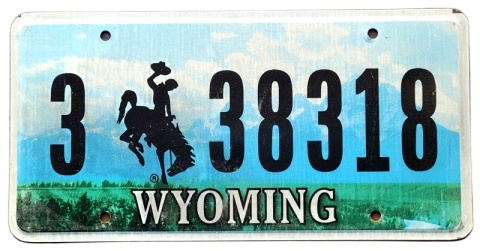 Wyoming 2017 - tablica z USA