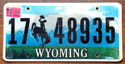 Wyoming 2017 - tablica z USA