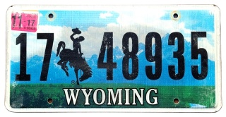 Wyoming 2017 - tablica z USA