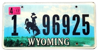 Wyoming 2017 - tablica z USA