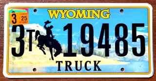 Wyoming 2025 - tablica z USA
