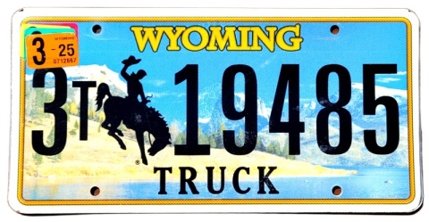 Wyoming 2025 - tablica z USA