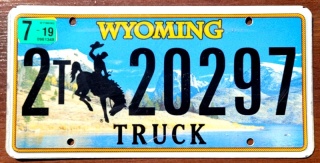 Wyoming 2019 - tablica z USA