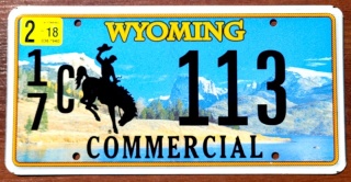 Wyoming 2018 - tablica z USA