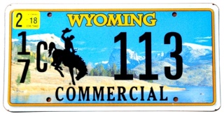 Wyoming 2018 - tablica z USA