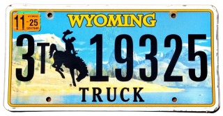 Wyoming 2025 - tablica z USA