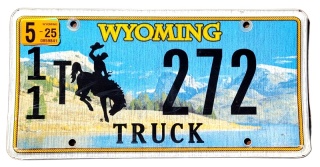 Wyoming 2025 - tablica z USA