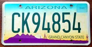 Arizona - tablica z USA