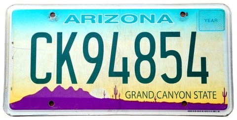 Arizona - tablica z USA
