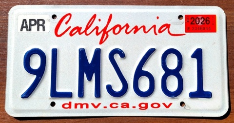 California 2026 - tblica z USA