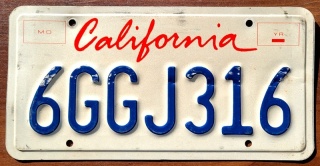 California - tablica z USA