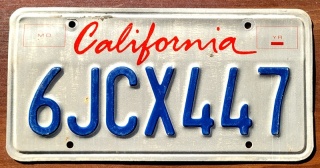 California - tablica z USA