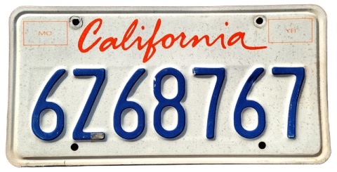 California - tablica z USA