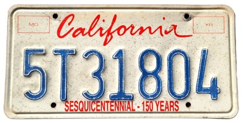 California - tablica z USA