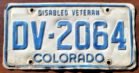 Colorado VETERAN - tablica z USA