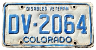 Colorado VETERAN - tablica z USA