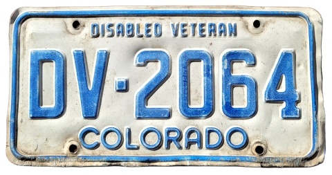 Colorado VETERAN - tablica z USA