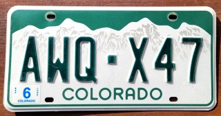 Colorado - tablica z USA