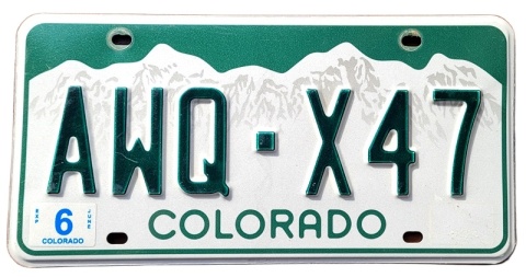 Colorado - tablica z USA