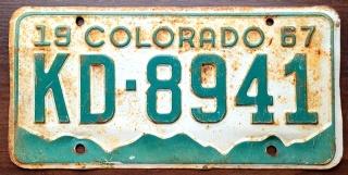 Colorado 1967 - tablica z USA