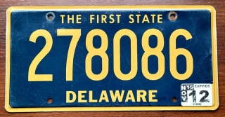 Delaware 2015 - tablica z USA