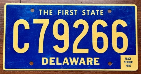 Delaware - tablica z USA
