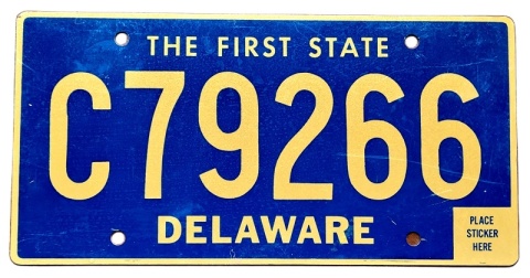 Delaware - tablica z USA