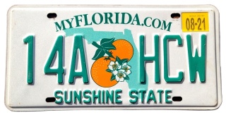 Florida 2021 - tablica z USA