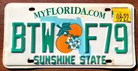 Florida 2022 - tablica z USA