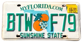 Florida 2022 - tablica z USA
