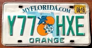Florida 2018 - tablica z USA