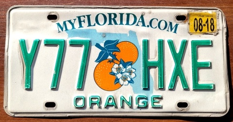 Florida 2018 - tablica z USA