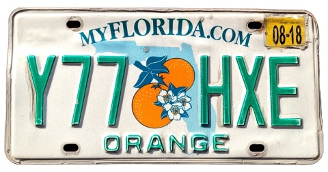 Florida 2018 - tablica z USA