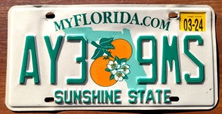 Florida 2024 - tablica z USA