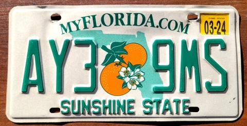 Florida 2024 - tablica z USA