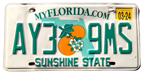 Florida 2024 - tablica z USA