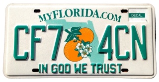 Florida - tablica z USA