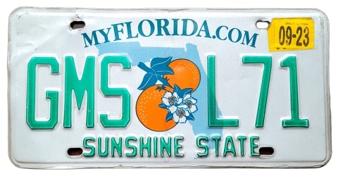 Florida 2023 - tablica z USA
