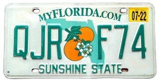 Florida 2022 - tablica z USA