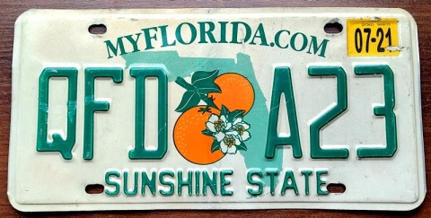Florida 2021 - tablica z USA