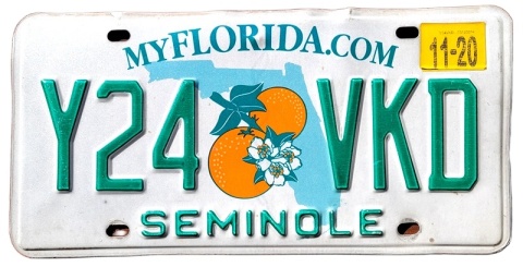 Florida 2020 - tablica z USA