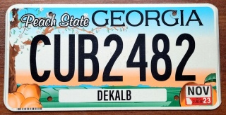 Georgia 2023 - tablica z USA