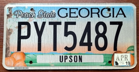 Georgia 2019 - tablica z USA