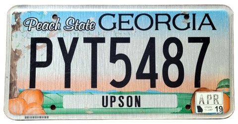 Georgia 2019 - tablica z USA