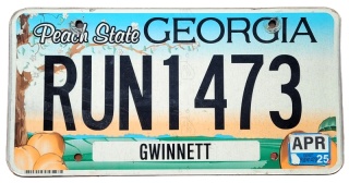 Georgia 2025 - tablica z USA