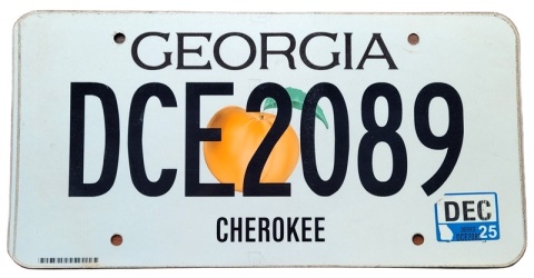 Georgia 2025 - tablica z USA