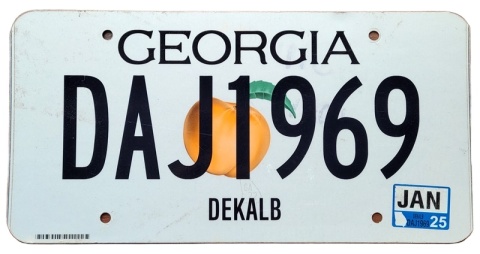 Georgia 2025 - tablica z USA
