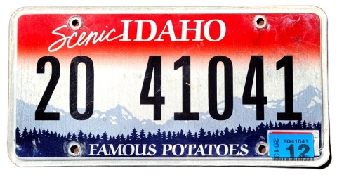 Idaho 2013 - tablica z USA