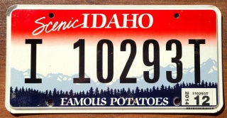 Idaho 2014 - tablica z USA