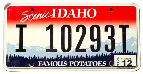Idaho 2014 - tablica z USA